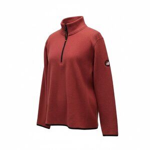 Canada Weather Gear Pullover Light Soft Fleece Poly 1/4 Zip Brick Red Unisex Lg